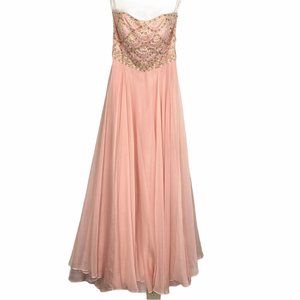 Sherri Hill Sadie Robertson Gown Embellished Pink